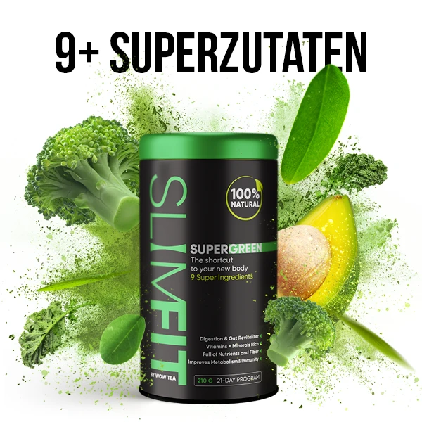 SuperGreen Pulver mit frischen Zutaten