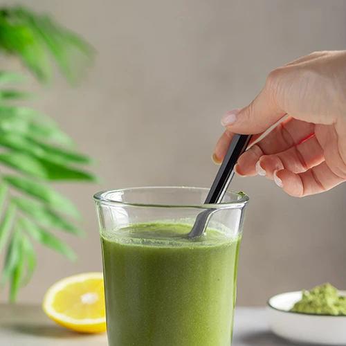 Schritt 2: Pulver im Glas verrühren